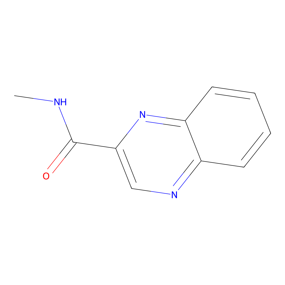2-(Methylaminocarbonyl)quinoxaline molecular structure, CAS 155172-80-8