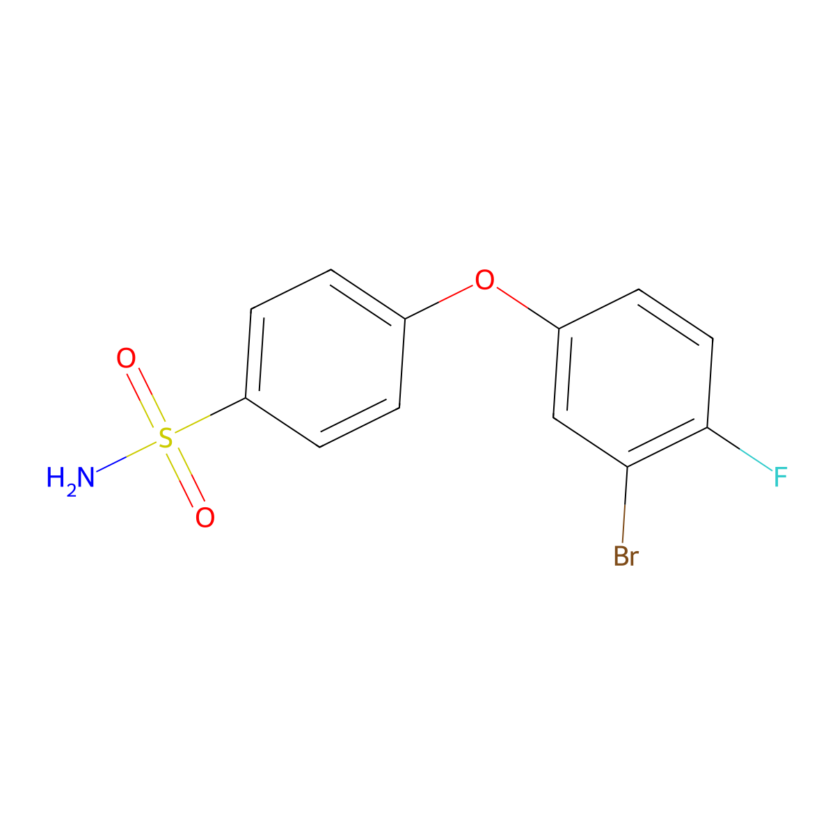 4-(3-Bromo-4-fluorophenoxy)benzenesulfonamide molecular structure, CAS 1551728-64-3