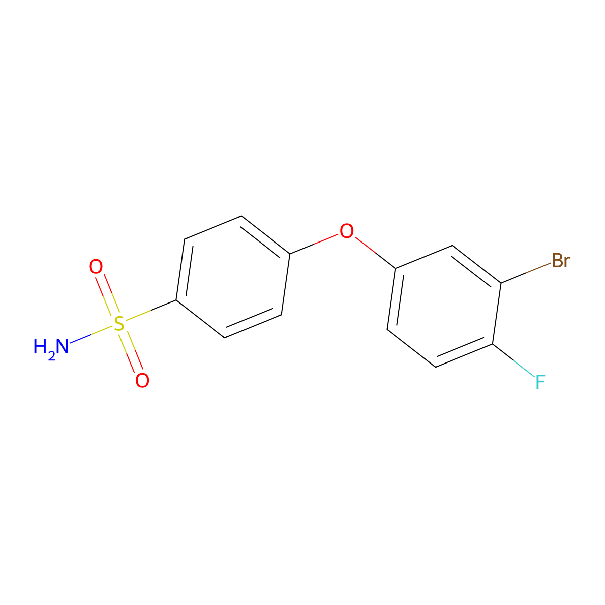 4-(3-Bromo-4-fluorophenoxy)benzenesulfonamide molecular structure, CAS 1551728-64-3