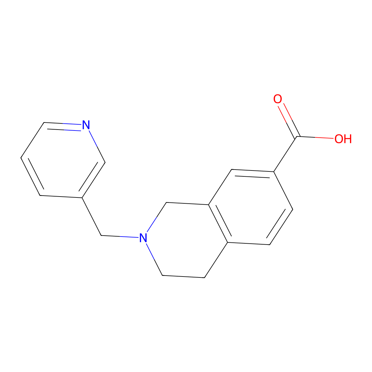 2-(Pyridin-3-ylmethyl)-1,2,3,4-tetrahydroisoquinoline-7-carboxylic acid molecular structure, CAS 1551754-39-2