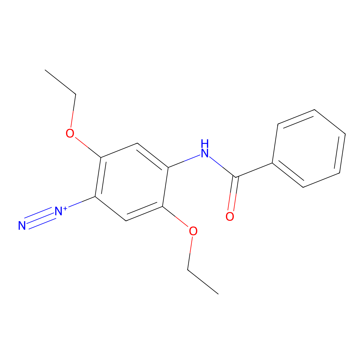 4-(Benzoylamino)-2,5-diethoxybenzenediazonium molecular structure, CAS 15518-68-0