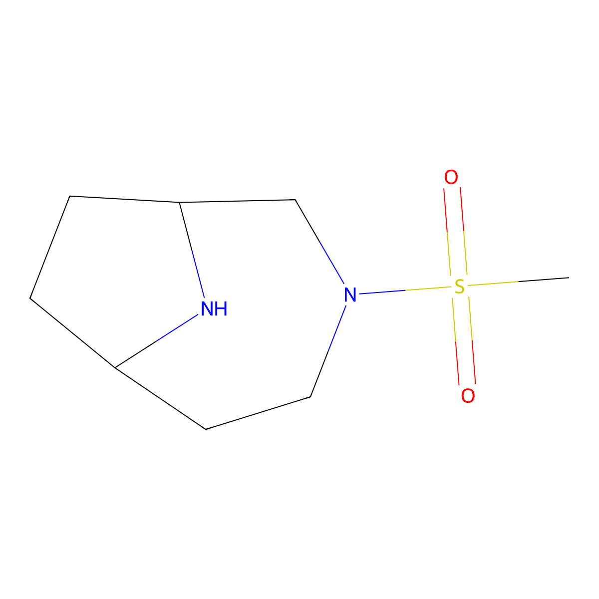 3-Methylsulfonyl-3,9-diazabicyclo[4.2.1]nonane molecular structure, CAS 1551810-14-0
