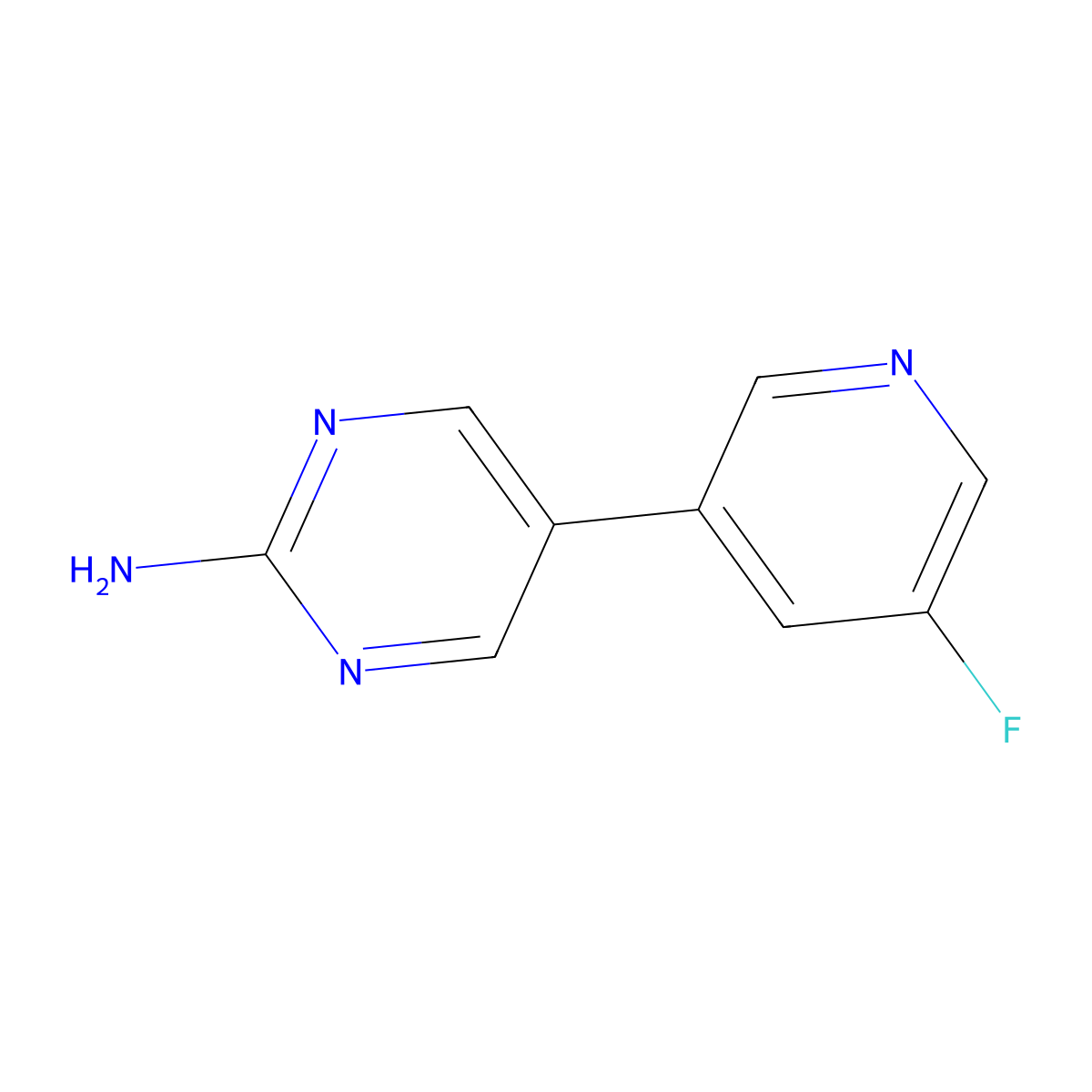 5-(5-Fluoropyridin-3-yl)pyrimidin-2-amine molecular structure, CAS 1551820-69-9