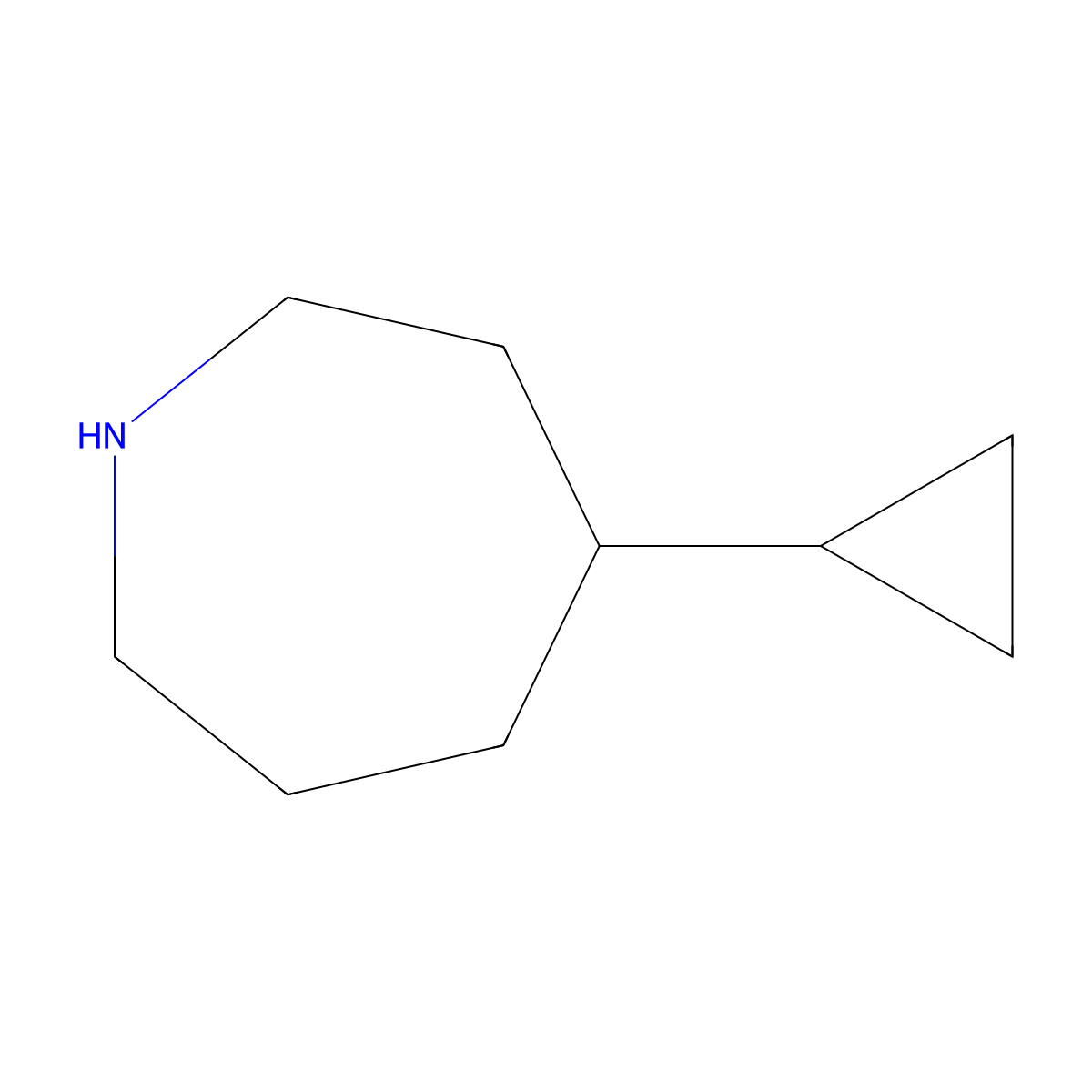 4-Cyclopropylazepane molecular structure, CAS 1551838-38-0