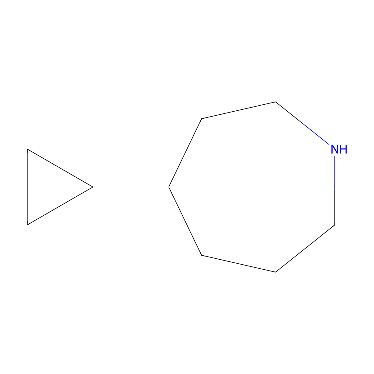 4-Cyclopropylazepane molecular structure, CAS 1551838-38-0