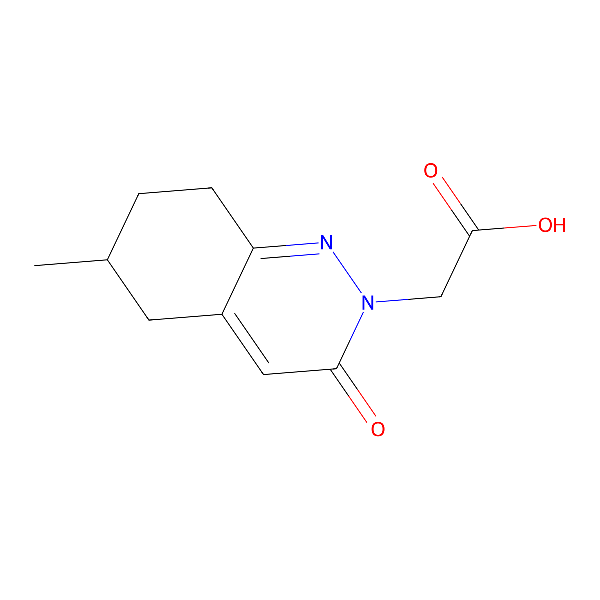 2-(6-methyl-3-oxo-5,6,7,8-tetrahydrocinnolin-2(3H)-yl)acetic acid molecular structure, CAS 1551866-30-8