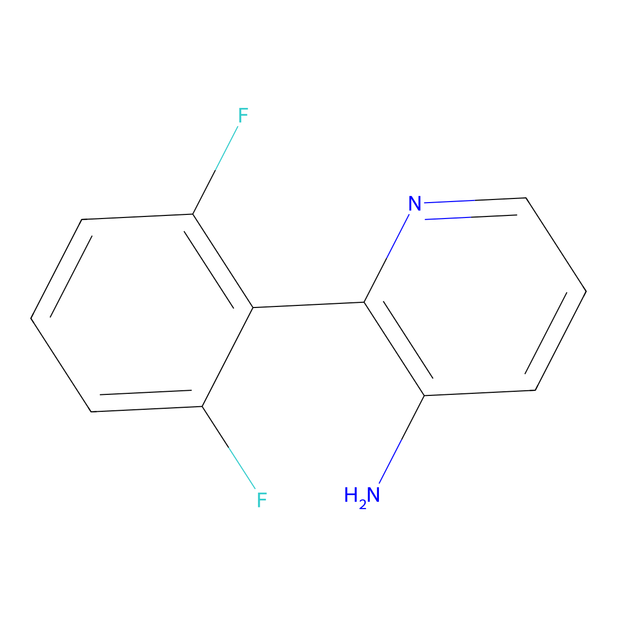 2-(2,6-Difluorophenyl)pyridin-3-amine molecular structure, CAS 1551869-26-1