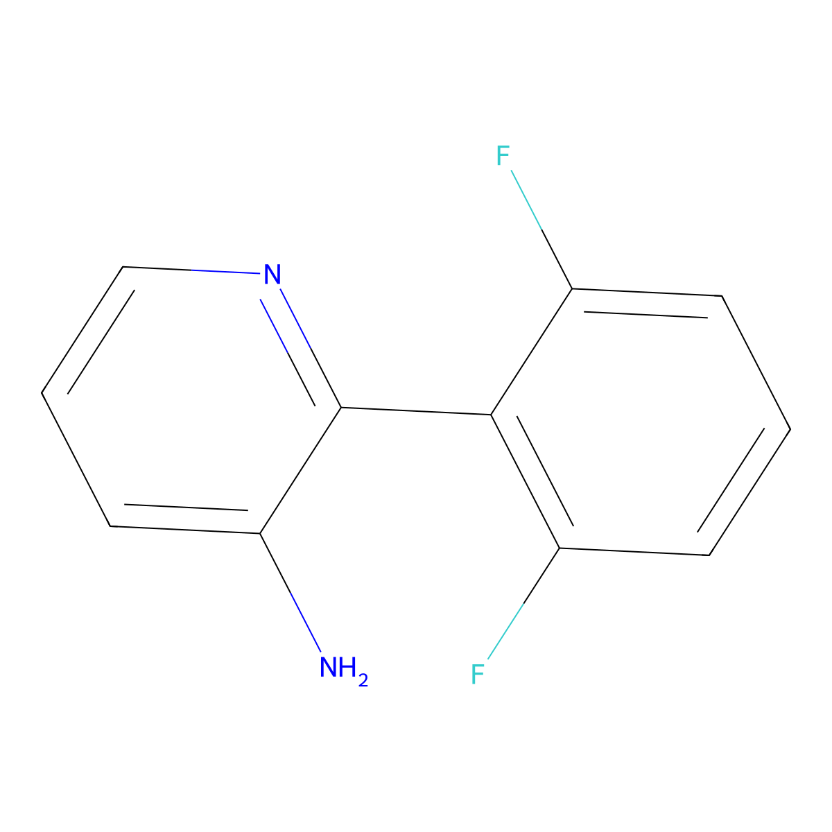 2-(2,6-Difluorophenyl)pyridin-3-amine molecular structure, CAS 1551869-26-1