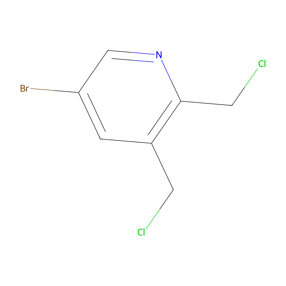 5-Bromo-2,3-bis(chloromethyl)pyridine molecular structure, CAS 155187-02-3