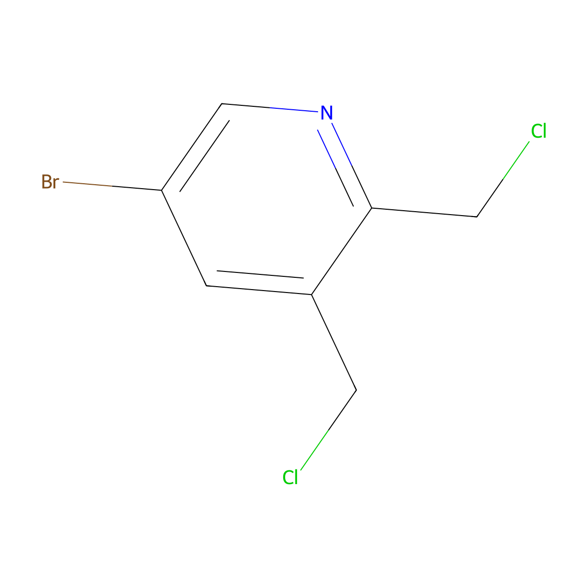 5-Bromo-2,3-bis(chloromethyl)pyridine molecular structure, CAS 155187-02-3