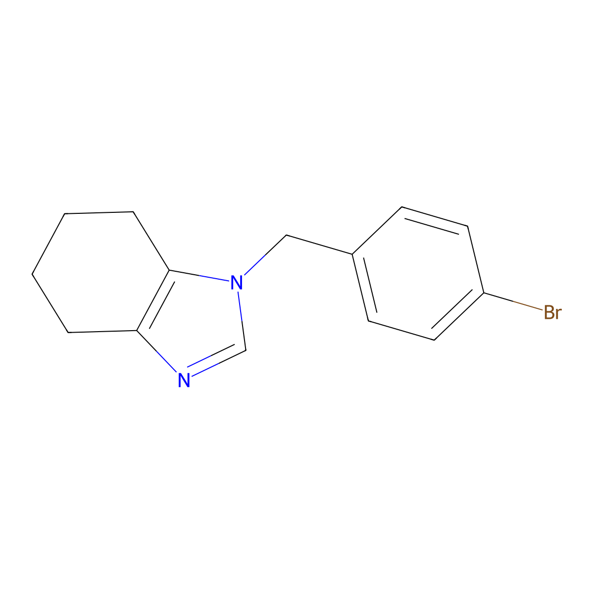 1-[(4-Bromophenyl)methyl]-4,5,6,7-tetrahydrobenzimidazole molecular structure, CAS 1551876-08-4