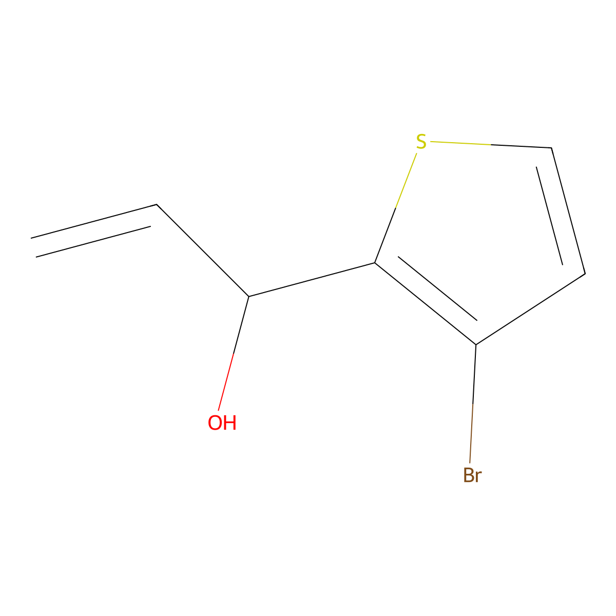 1-(3-Bromothiophen-2-yl)prop-2-en-1-ol molecular structure, CAS 1551895-32-9
