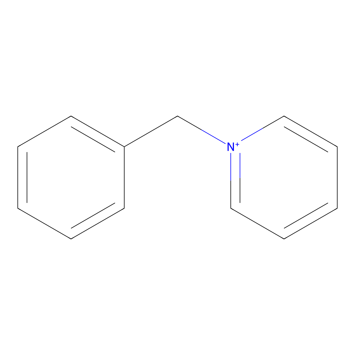 1-(Phenylmethyl)pyridinium molecular structure, CAS 15519-25-2