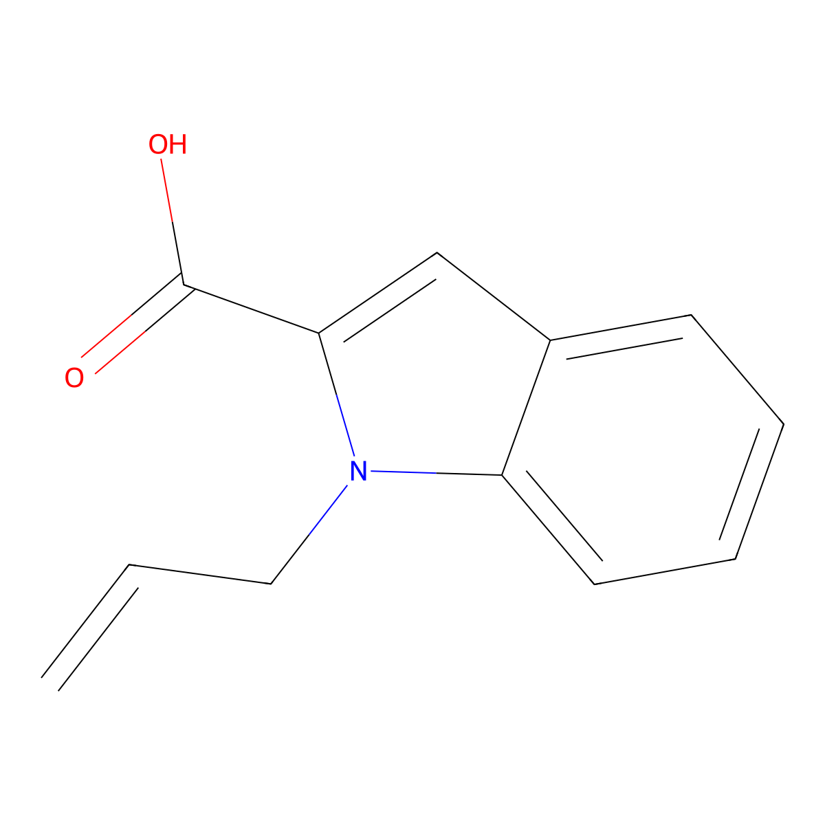 1-allyl-1H-indole-2-carboxylic acid molecular structure, CAS 155193-48-9