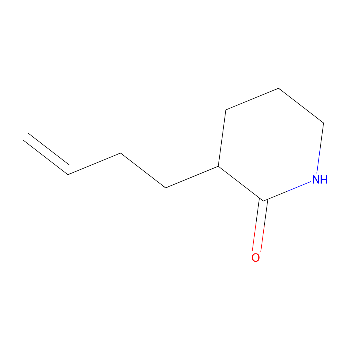 3-(But-3-en-1-yl)piperidin-2-one molecular structure, CAS 155193-60-5