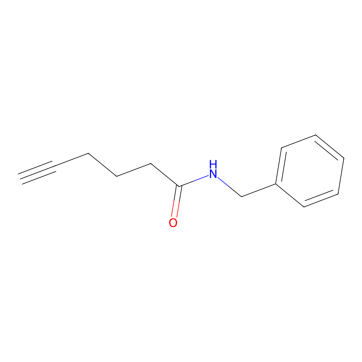 5-Hexynamide, N-(phenylmethyl)- molecular structure, CAS 155193-71-8