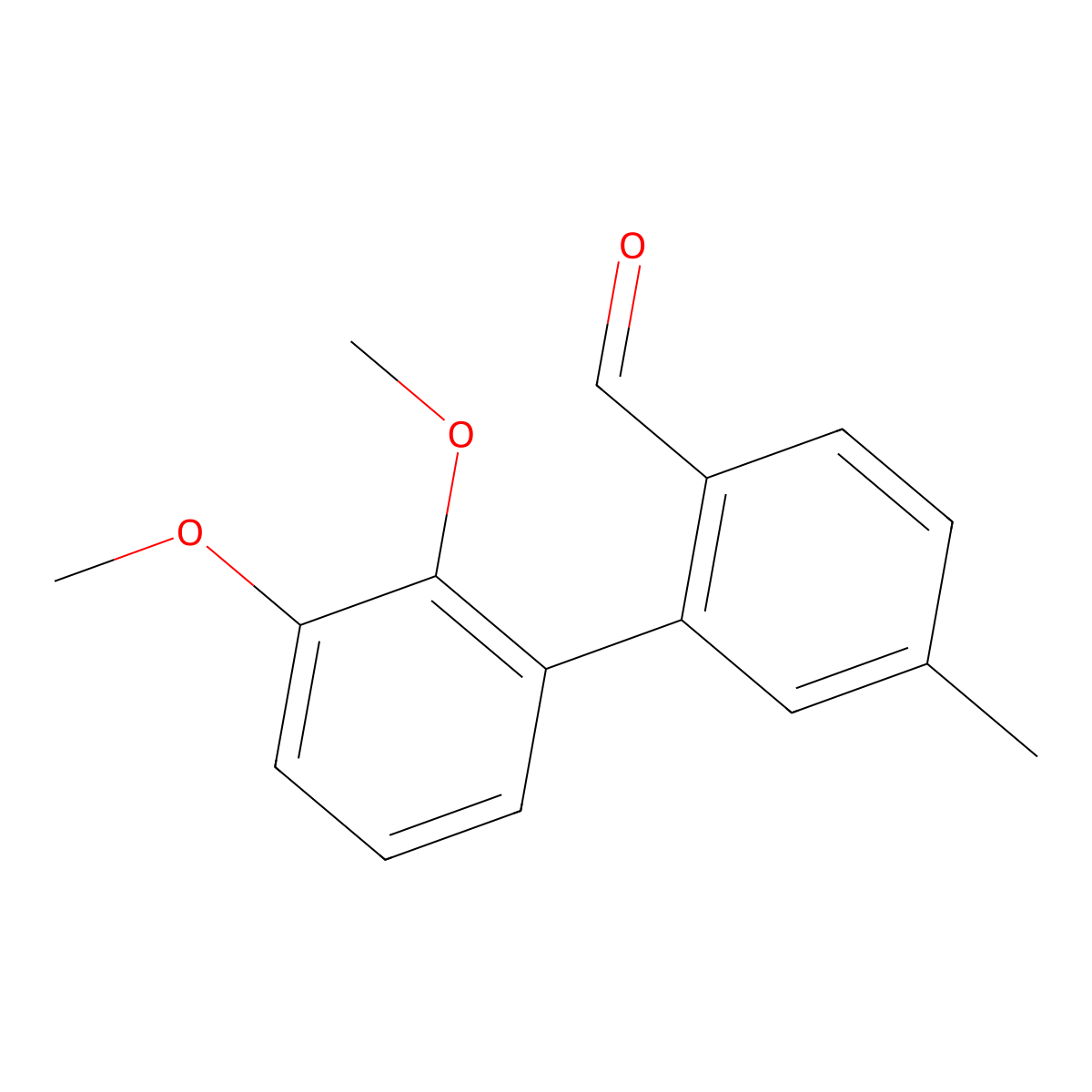 2',3'-Dimethoxy-5-methyl[1,1'-biphenyl]-2-carboxaldehyde molecular structure, CAS 1551932-46-7