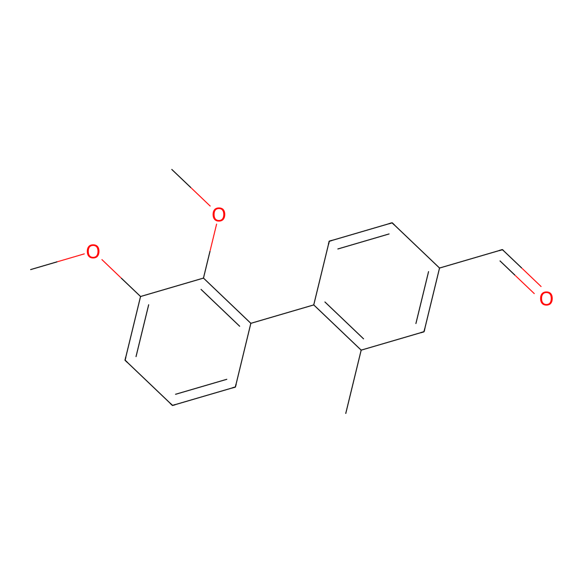 2',3'-Dimethoxy-2-methyl-[1,1'-biphenyl]-4-carbaldehyde molecular structure, CAS 1551932-50-3