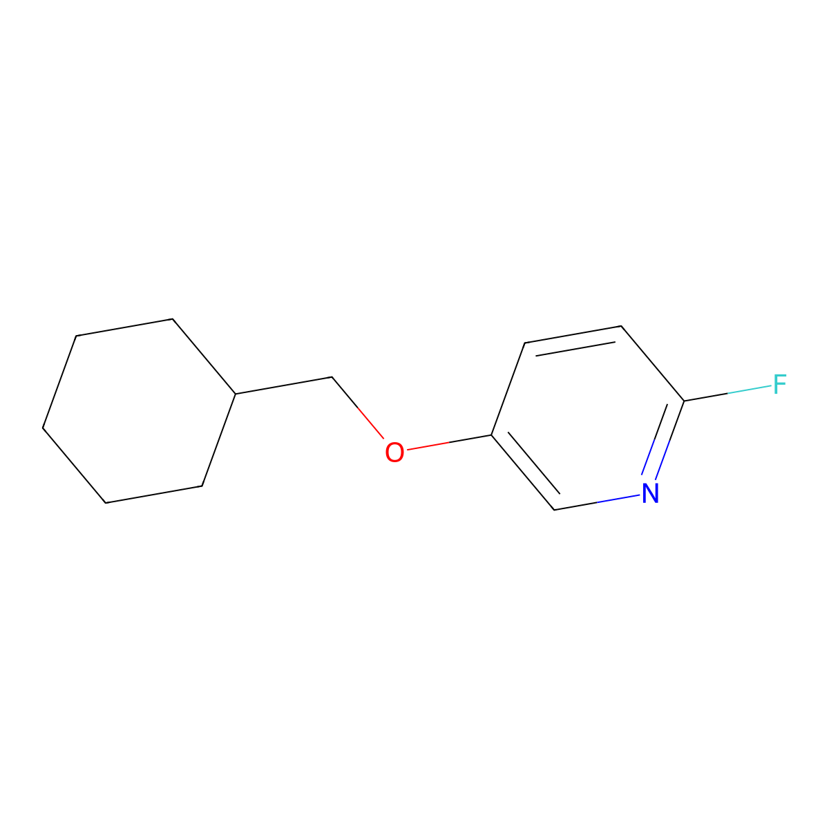 5-Cyclohexylmethoxy-2-fluoropyridine molecular structure, CAS 1551963-53-1