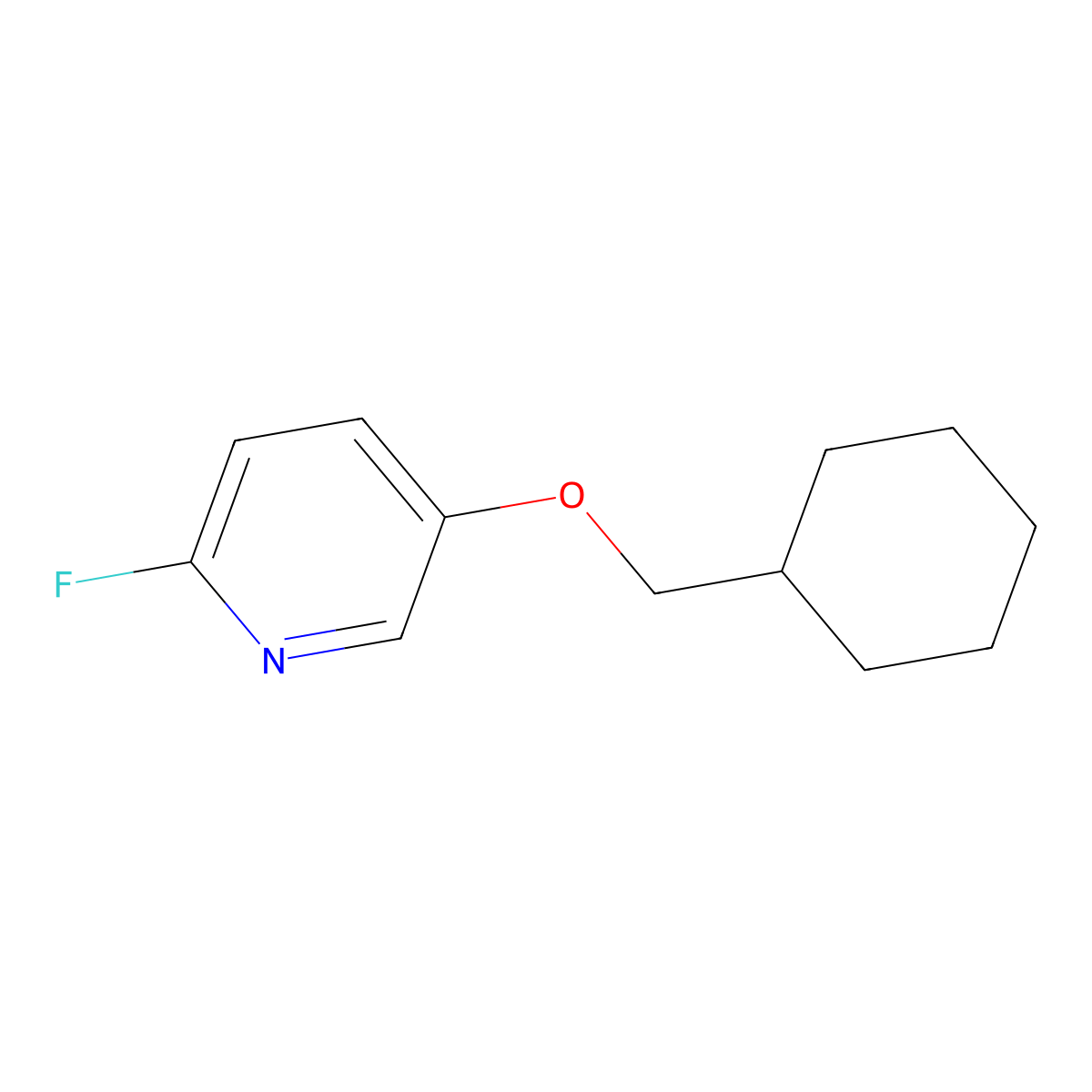 5-Cyclohexylmethoxy-2-fluoropyridine molecular structure, CAS 1551963-53-1