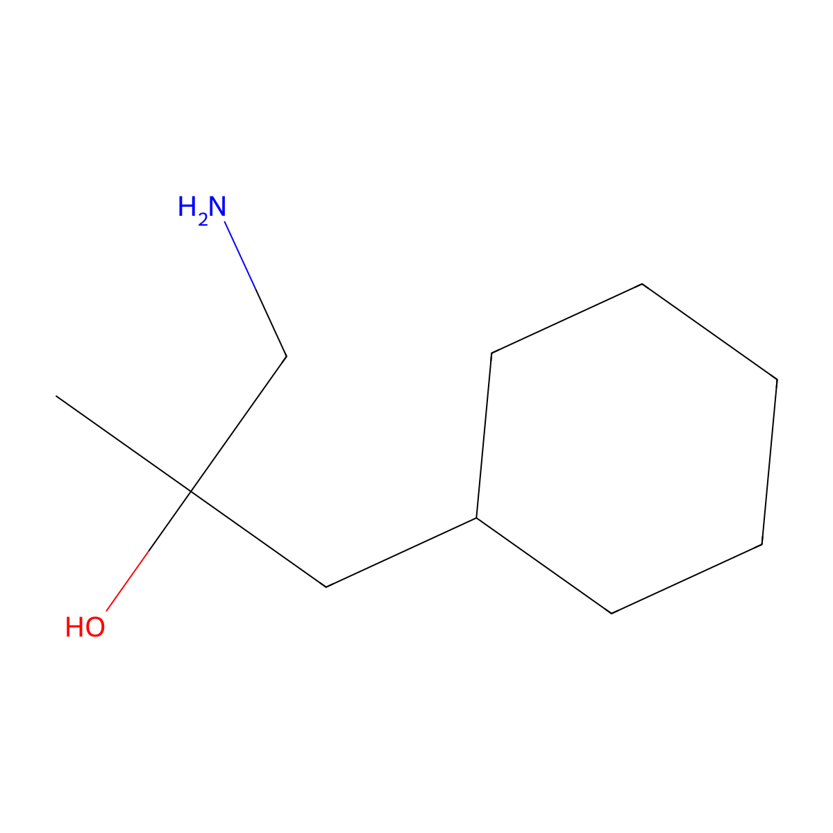 1-Amino-3-cyclohexyl-2-methylpropan-2-ol molecular structure, CAS 1551970-64-9