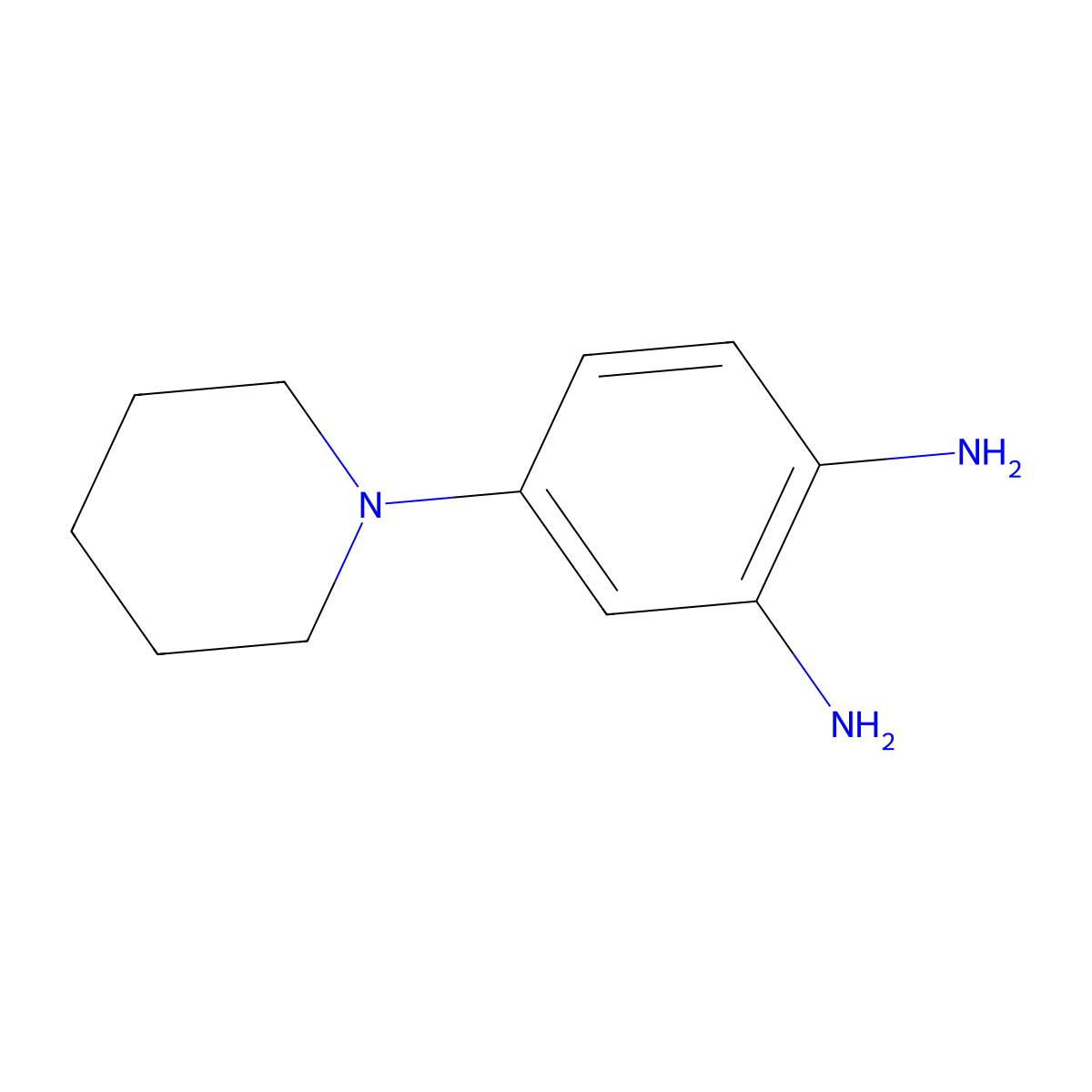 4-(Piperidin-1-yl)benzene-1,2-diamine molecular structure, CAS 155198-10-0