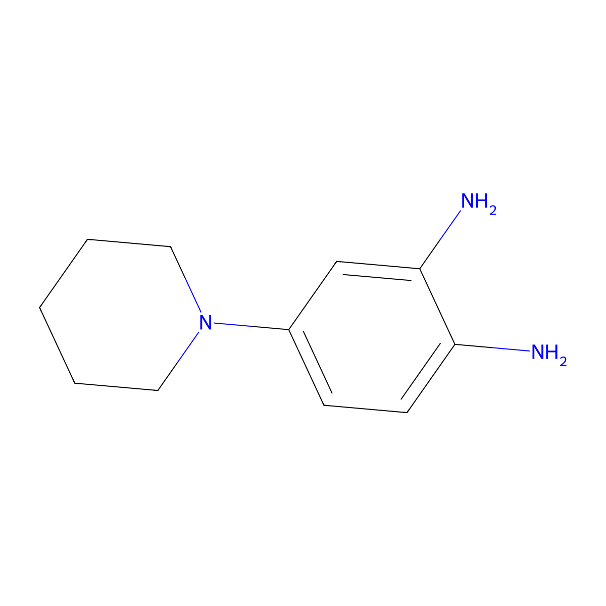 4-(Piperidin-1-yl)benzene-1,2-diamine molecular structure, CAS 155198-10-0