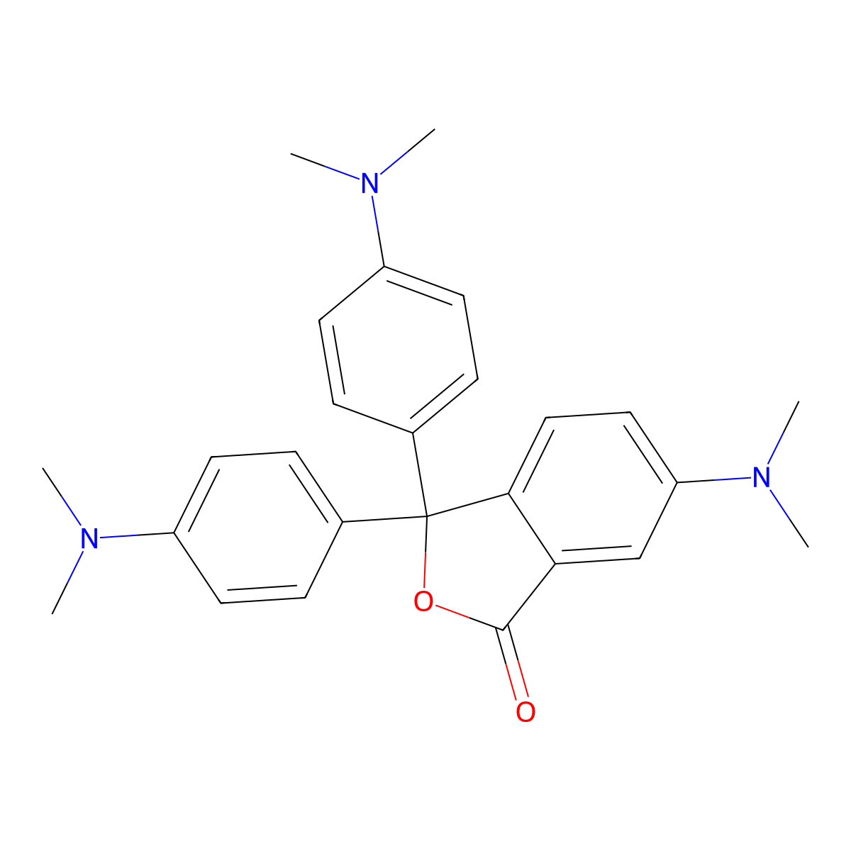 Crystal Violet lactone molecular structure, CAS 1552-42-7