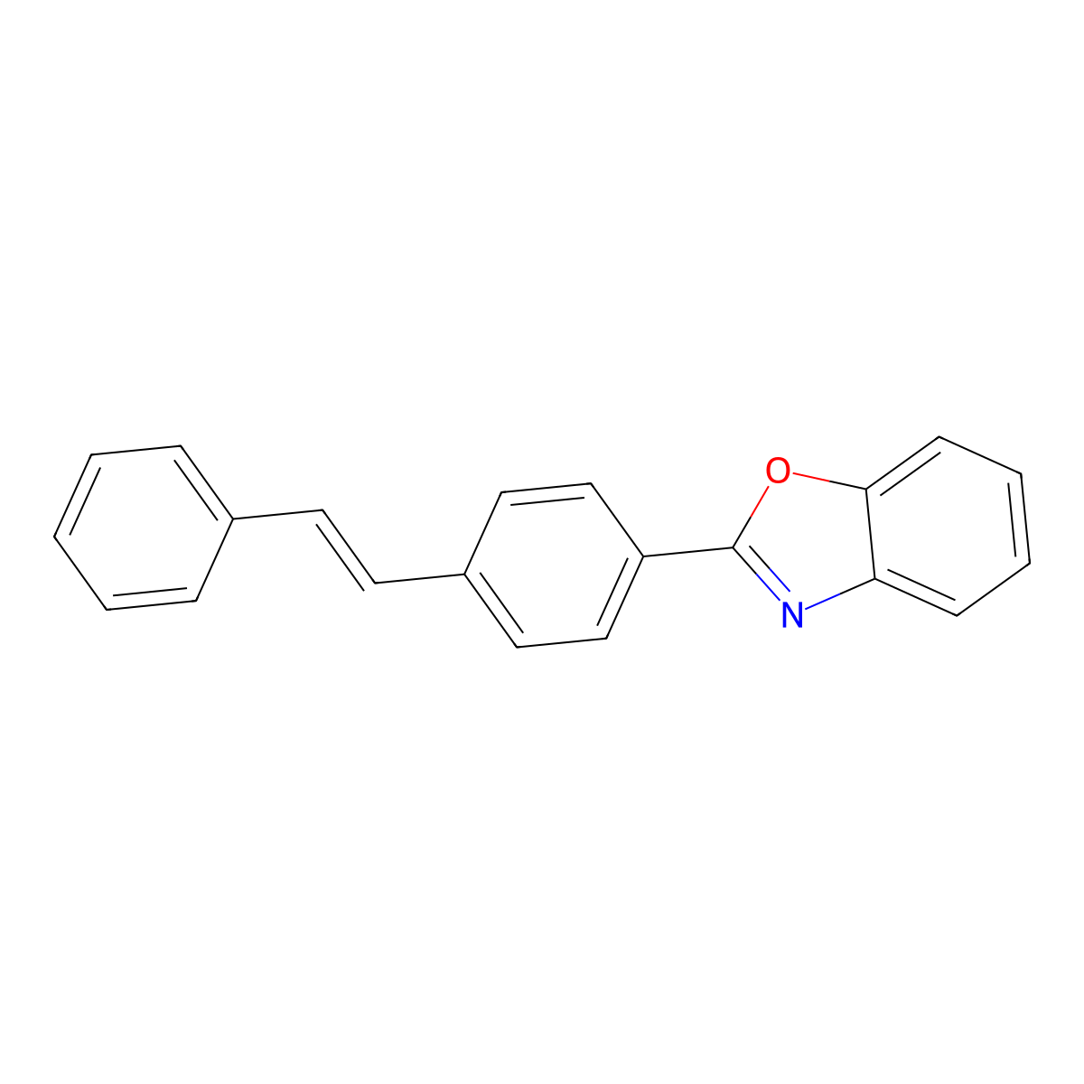 2-[4-(2-Phenylethenyl)phenyl]-1,3-benzoxazole molecular structure, CAS 1552-56-3