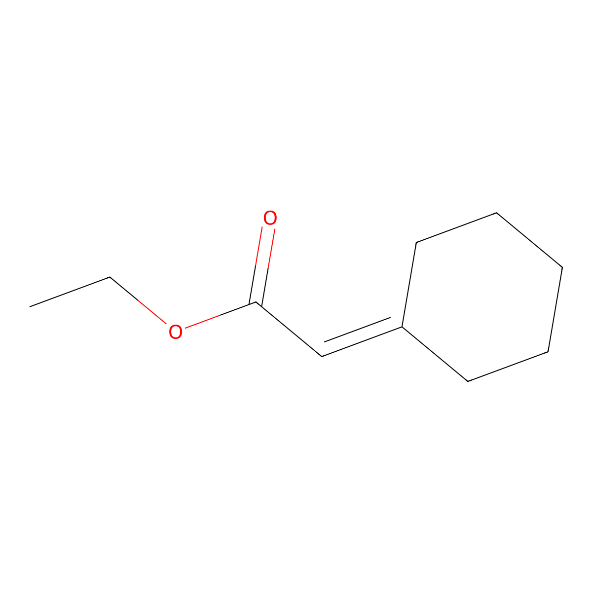 Ethyl cyclohexylideneacetate molecular structure, CAS 1552-92-7