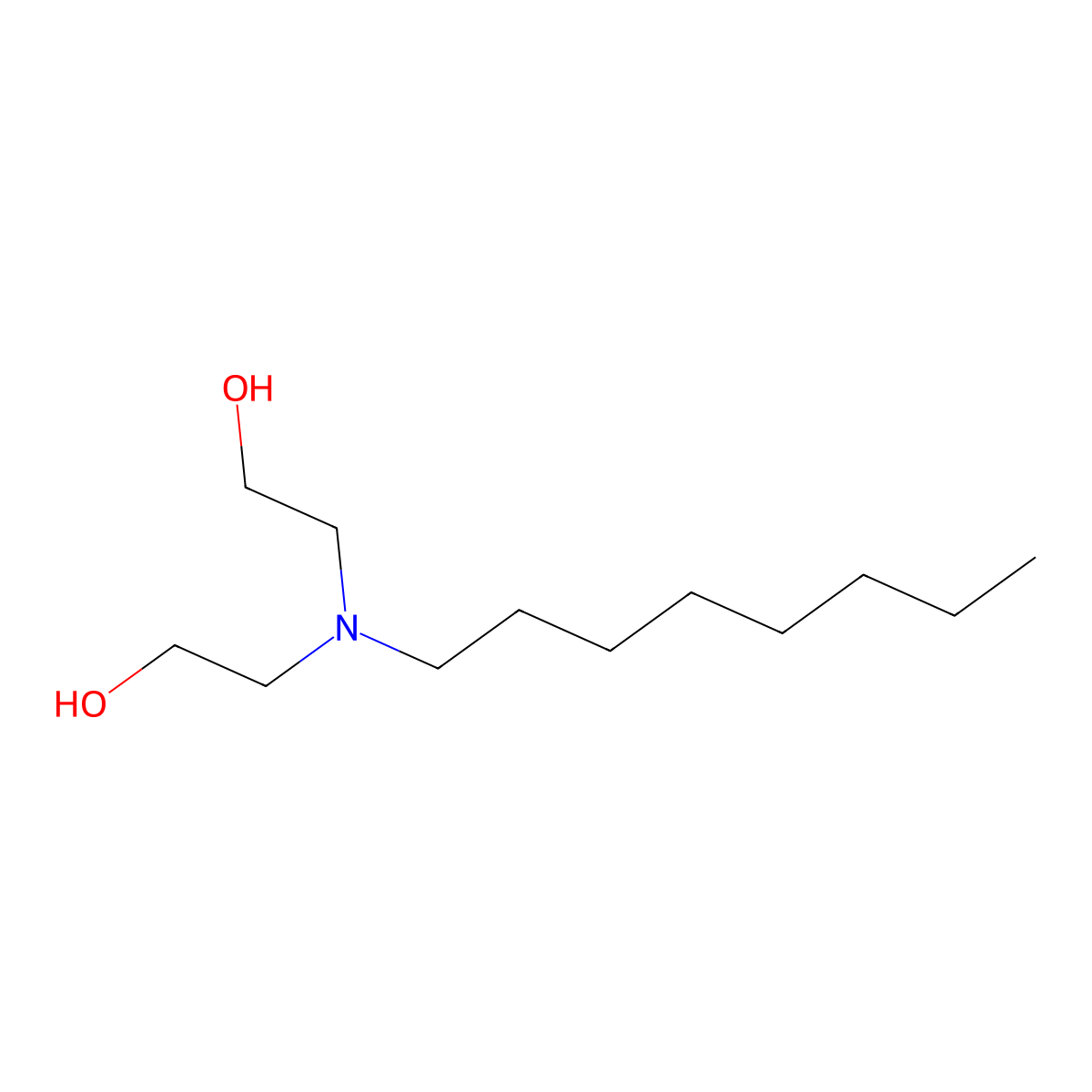 N-Caprylyldiethanolamine molecular structure, CAS 15520-05-5