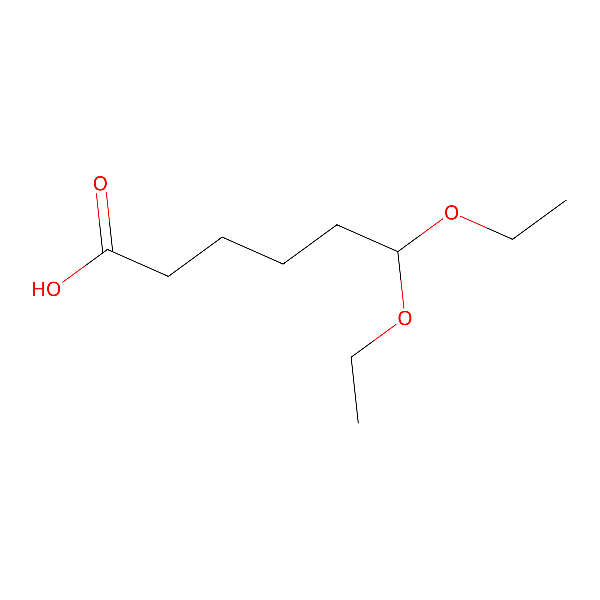 6,6-Diethoxyhexanoic acid molecular structure, CAS 155200-43-4