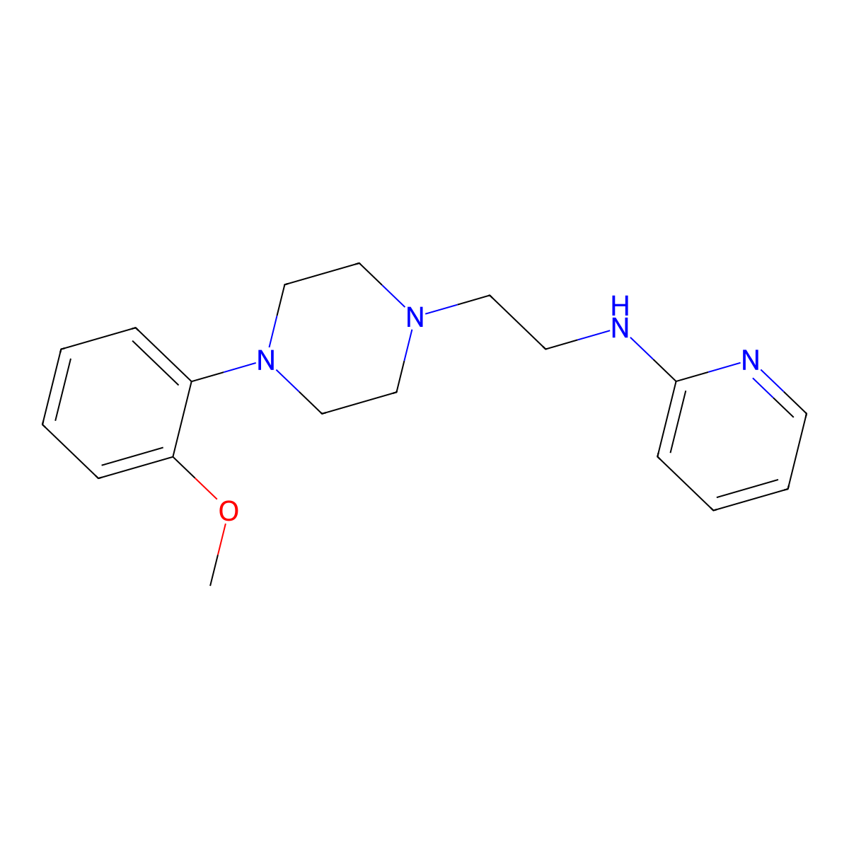 N-[2-[4-(2-methoxyphenyl)piperazin-1-yl]ethyl]pyridin-2-amine molecular structure, CAS 155204-28-7