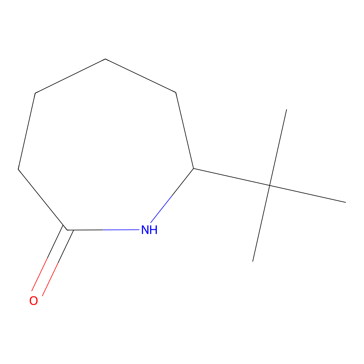 7-Tert-butylazepan-2-one molecular structure, CAS 155204-32-3