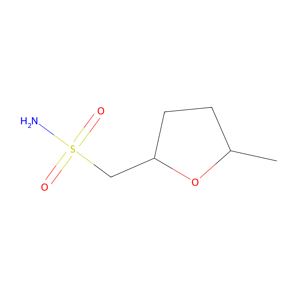 (5-Methyloxolan-2-YL)methanesulfonamide molecular structure, CAS 1552044-59-3