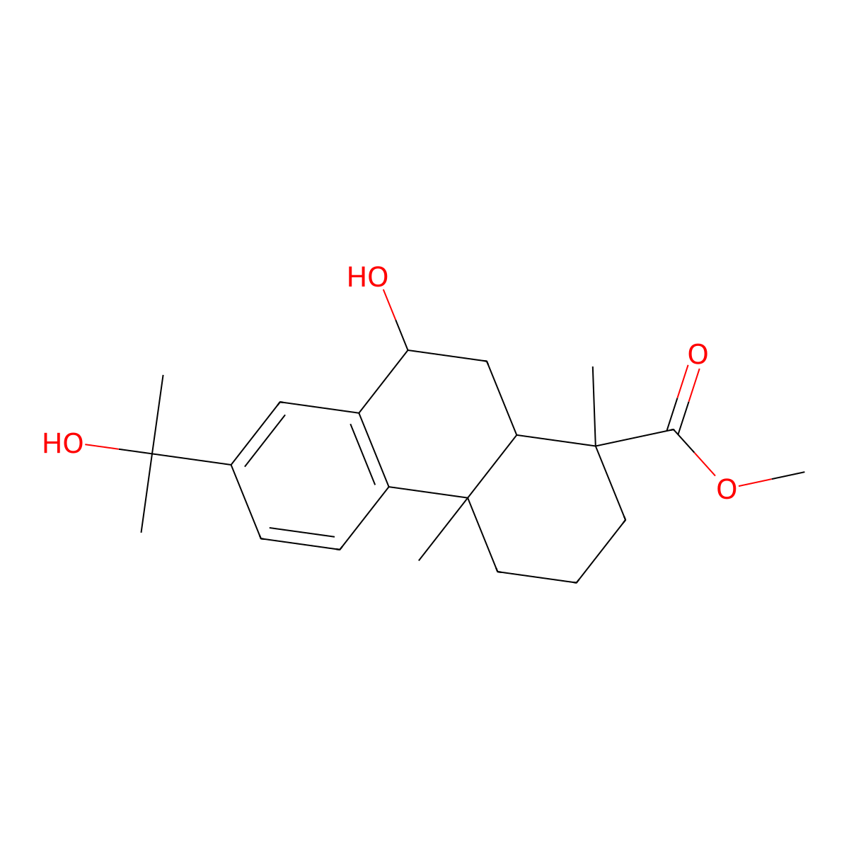 Methyl 7,15-dihydroxydehydroabietate molecular structure, CAS 155205-65-5