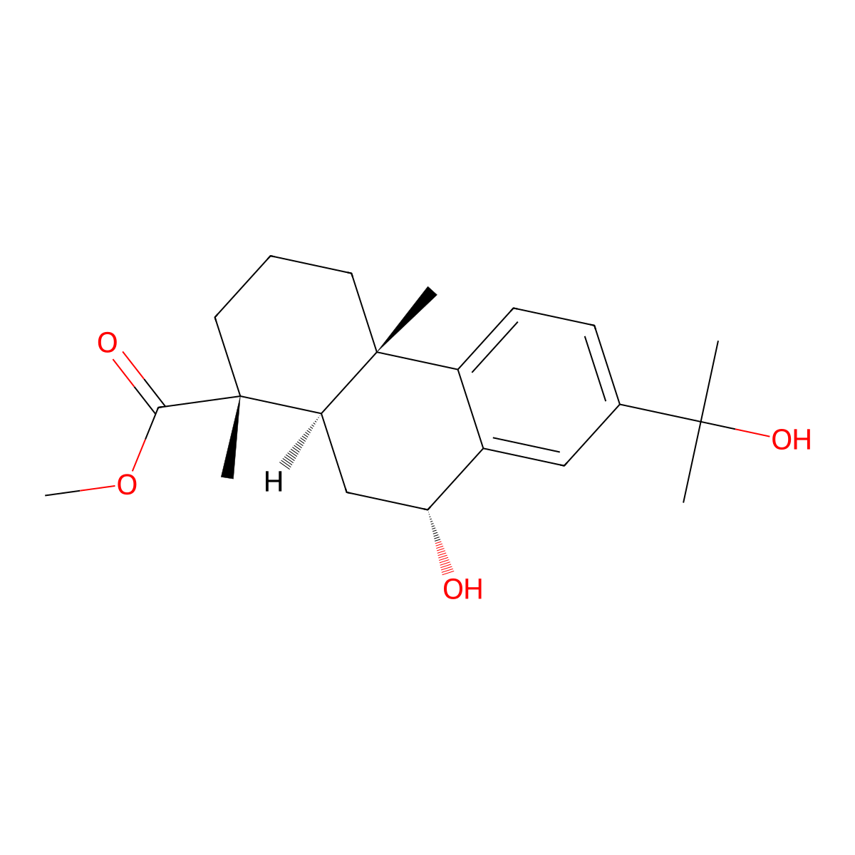 Methyl 7,15-dihydroxydehydroabietate molecular structure, CAS 155205-65-5