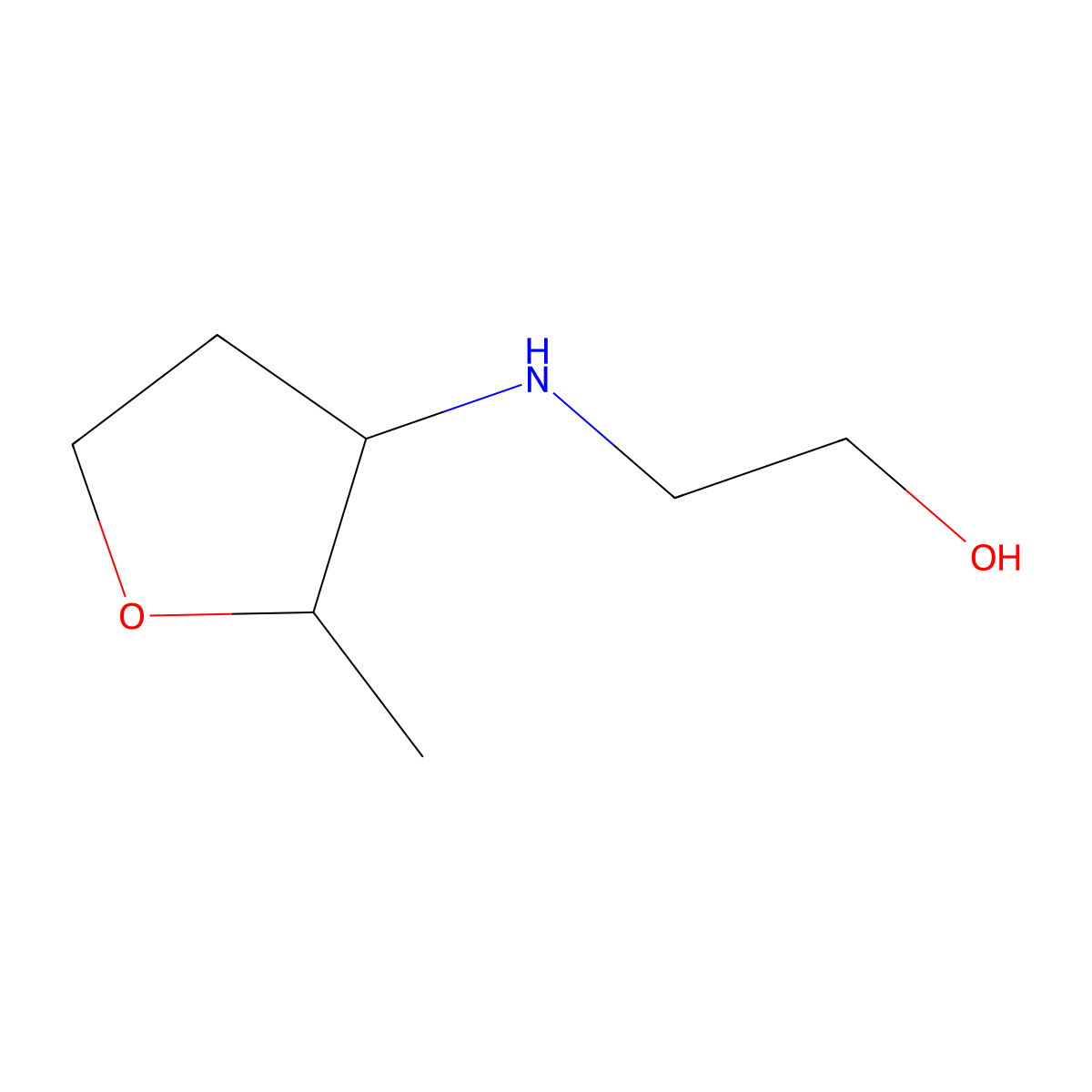 2-((2-Methyloxolan-3-yl)amino)ethan-1-ol molecular structure, CAS 1552050-40-4