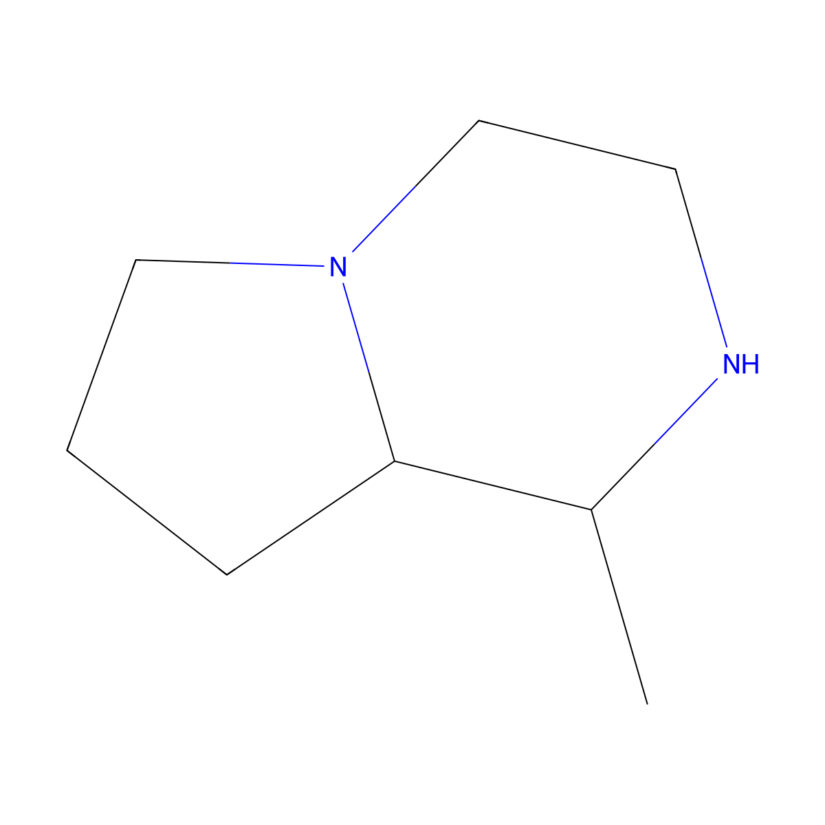 1-Methyloctahydropyrrolo(1,2-a)pyrazine molecular structure, CAS 155206-39-6
