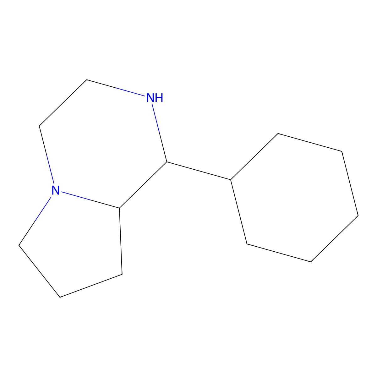 1-Cyclohexyloctahydropyrrolo[1,2-a]pyrazine molecular structure, CAS 155206-41-0