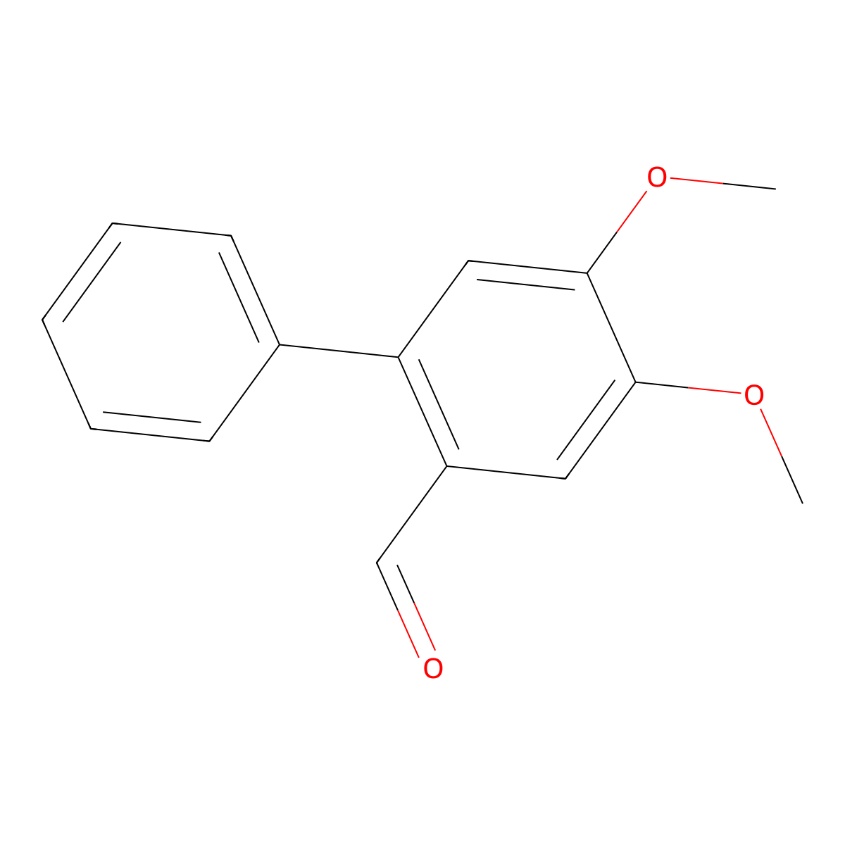 4,5-Dimethoxy-2-phenylbenzaldehyde molecular structure, CAS 155206-74-9