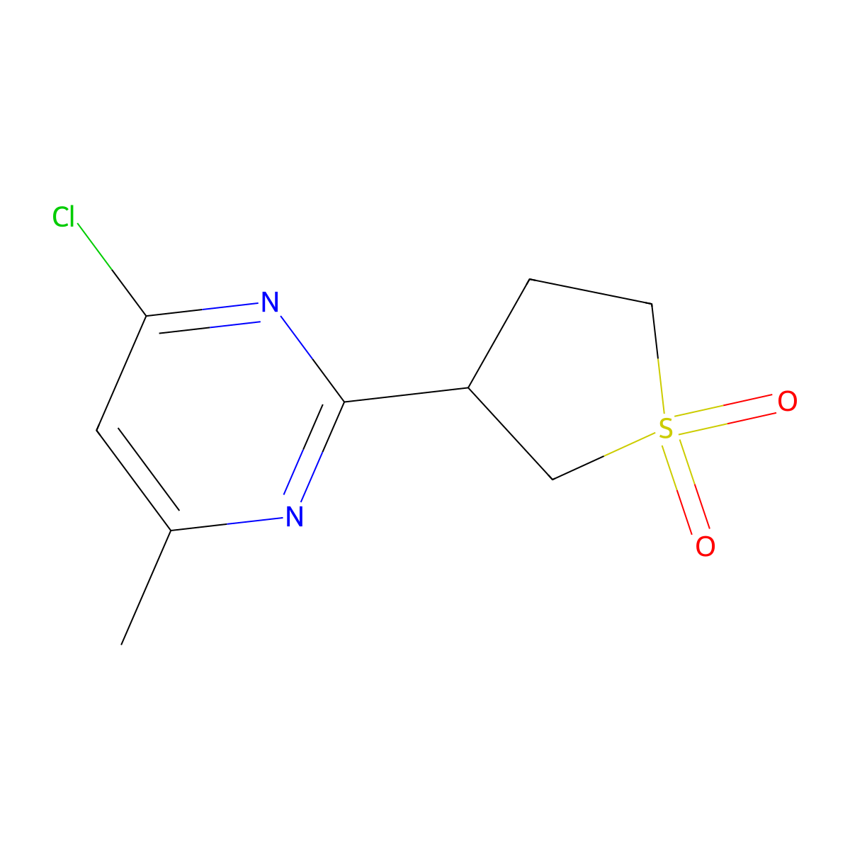 3-(4-Chloro-6-methylpyrimidin-2-yl)-1lambda6-thiolane-1,1-dione molecular structure, CAS 1552084-10-2