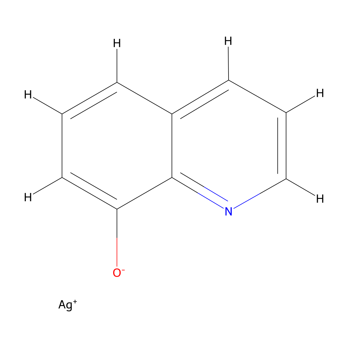 (Quinolin-8-olato-N1,O8)silver molecular structure, CAS 15521-50-3