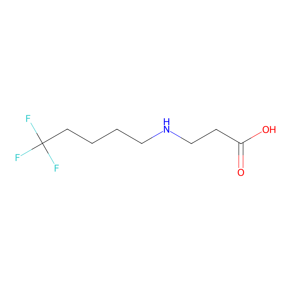3-[(5,5,5-Trifluoropentyl)amino]propanoic acid molecular structure, CAS 1552125-88-8