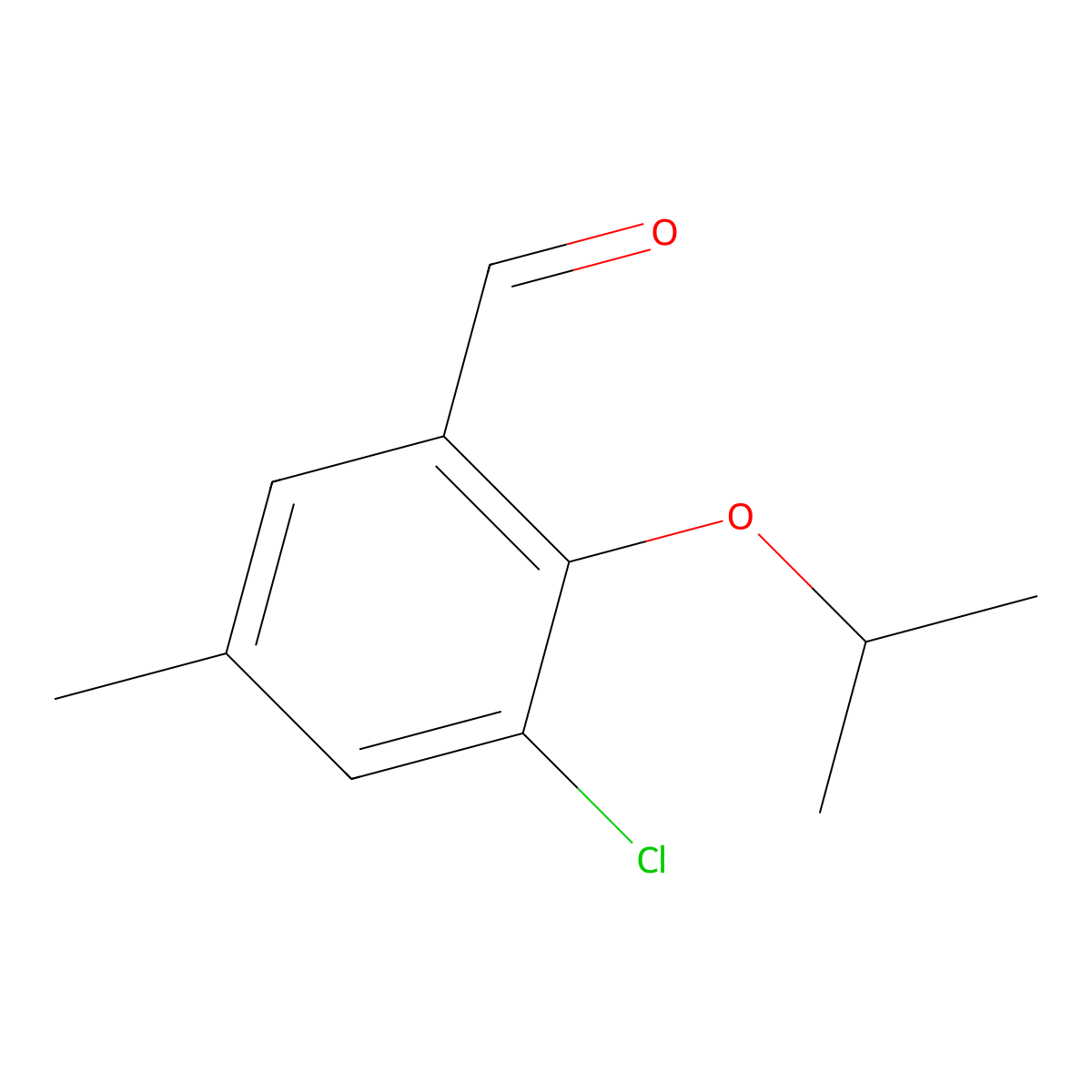 3-Chloro-2-isopropoxy-5-methylbenzaldehyde molecular structure, CAS 1552130-86-5