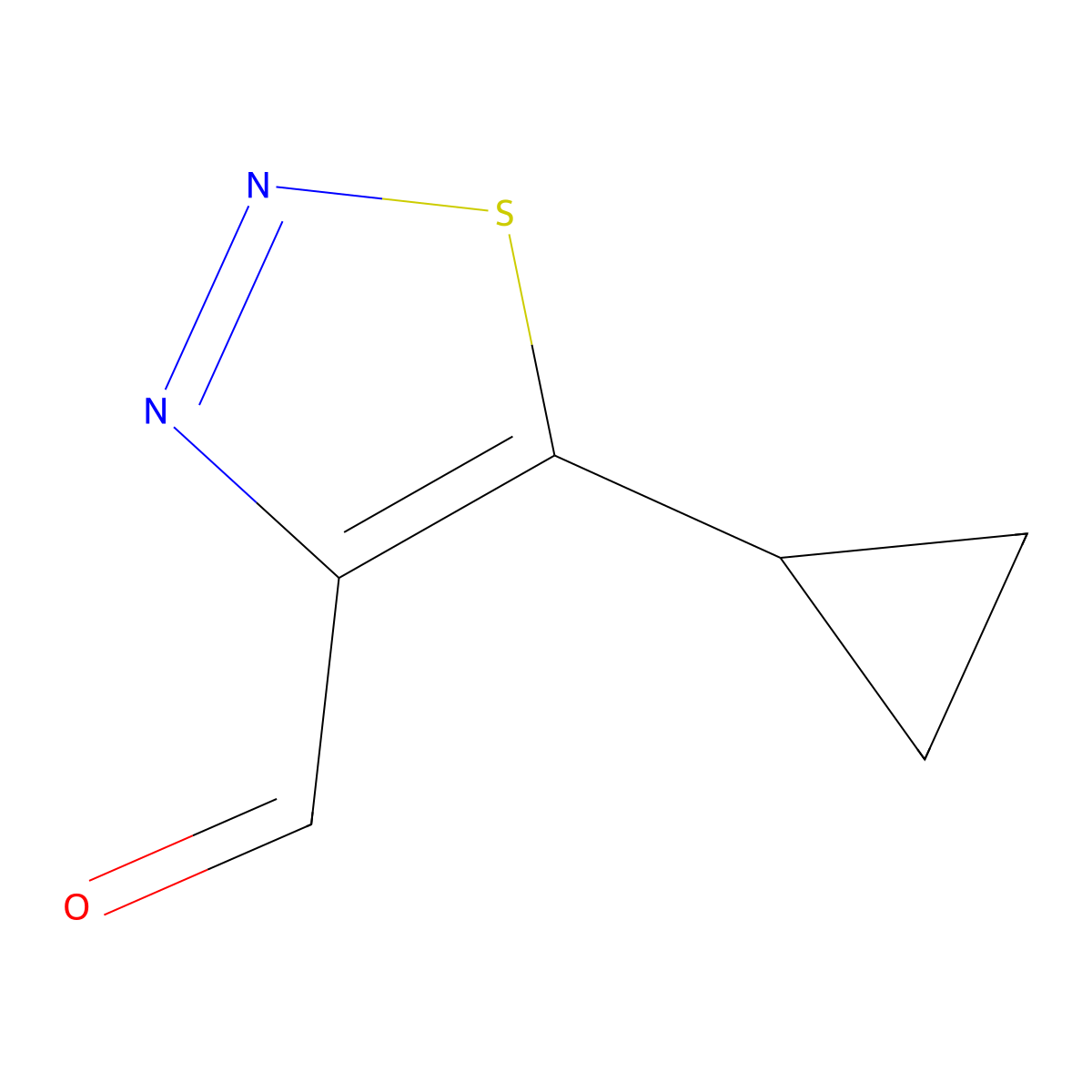 5-Cyclopropylthiadiazole-4-carbaldehyde molecular structure, CAS 1552139-77-1