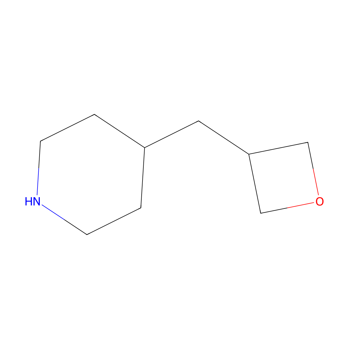 4-(Oxetan-3-ylmethyl)piperidine molecular structure, CAS 1552139-80-6