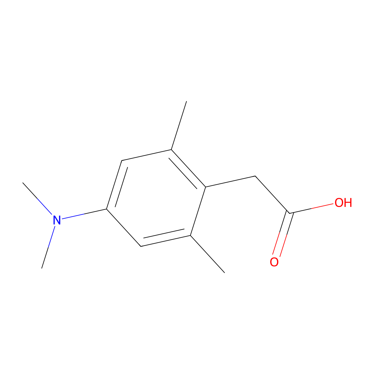 2-[4-(Dimethylamino)-2,6-dimethylphenyl]acetic acid molecular structure, CAS 1552147-96-2