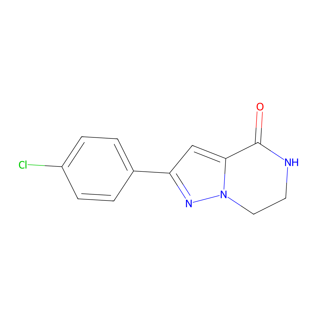 2-(4-Chlorophenyl)-6,7-dihydropyrazolo[1,5-A]pyrazin-4(5H)-one molecular structure, CAS 1552162-51-2