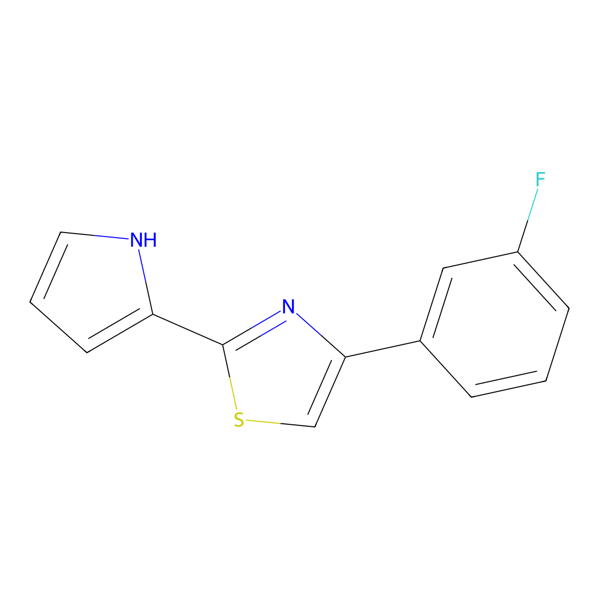 4-(3-Fluorophenyl)-2-(1H-pyrrol-2-yl)-1,3-thiazole molecular structure, CAS 1552162-61-4
